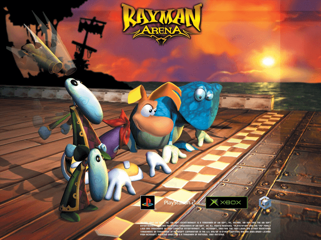 Rayman Arena title screen for Xbox
